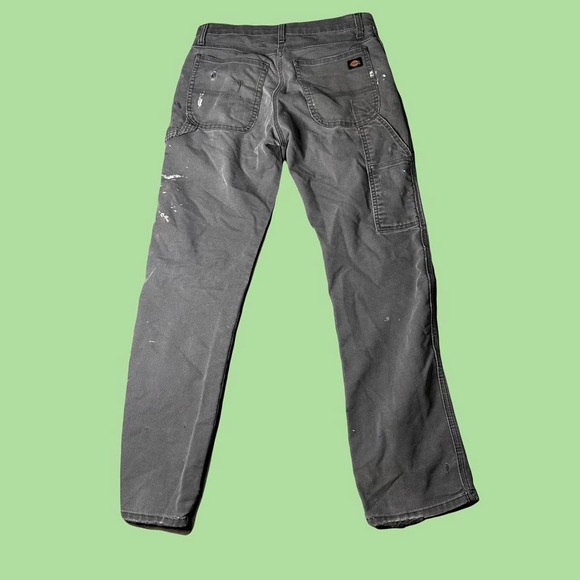 y2k WORKWEAR DICKIES RELAXED FIT CARPENTER GREY PANTS SIZE 30x32 - Picture 2 of 7